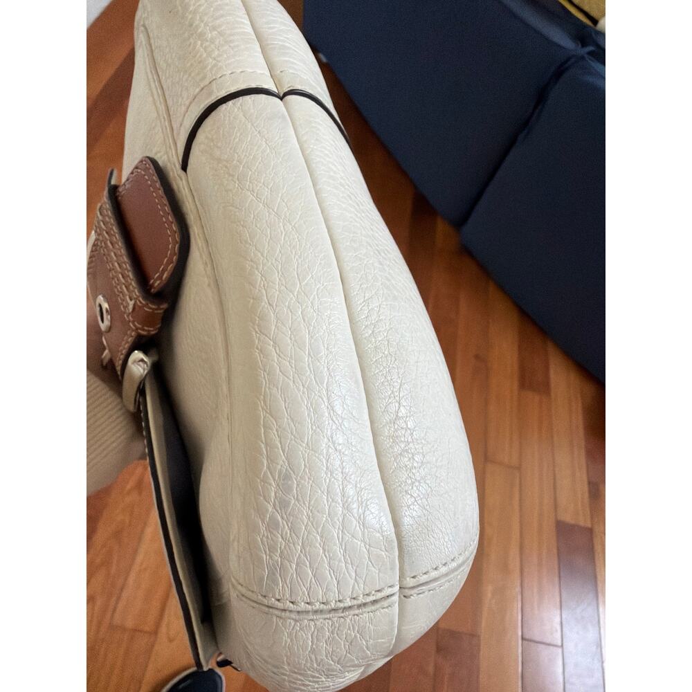 Coach Hampton Soho Satchel Purse Ivory Pebbled Leather Y2K Old Money 90s Luxury - Picture 12 of 12